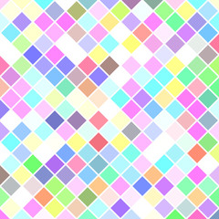 Poster - Colored abstract square pattern background - vector illustration from diagonal squares in light tones