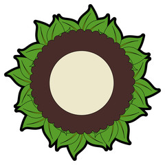 Poster - isolated sheet tree round icon vector illustration graphic design