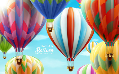 Hot air balloons in the sky