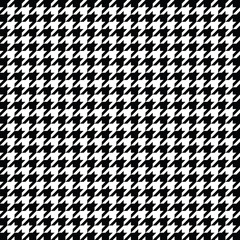 black and white houndstooth pattern vector. classical checkered textile design.
