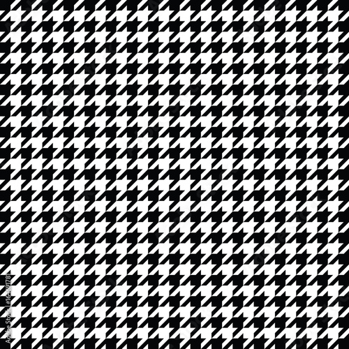 Fotografía Black and white houndstooth pattern vector