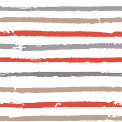 Wall Mural - Seamless pattern with color paint horizontal lines
