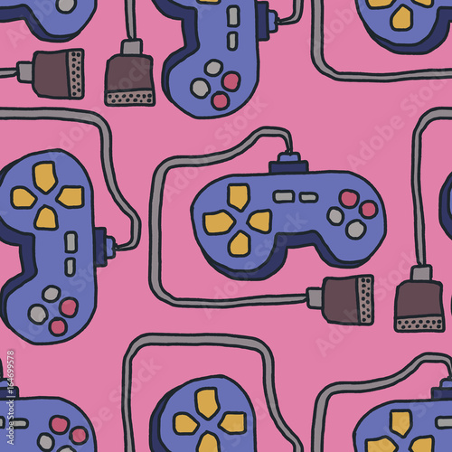 wzor-joysticka-retro-gamepad-tlo-ozdoba-kontrolera-gier-wideo
