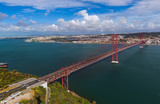 Fototapeta  - Lisbon and 25th of April Bridge - Portugal