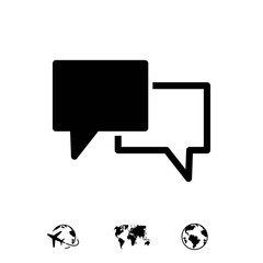 Wall Mural - Speech Bubbles Icon. Chat pictogram icon stock vector illustration