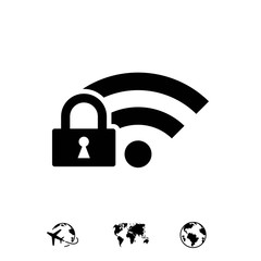 Wall Mural - lock wifi icon stock vector illustration flat design