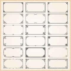 Decorative frames and borders rectangle 2x1 proportions set 1