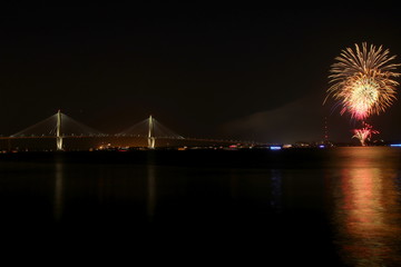 Feuerwerk am Unabhängigkeitstag in Charleston