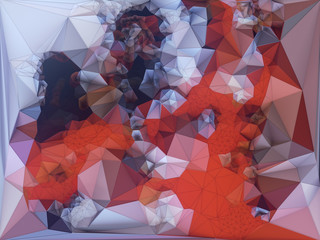 Poster - Abstract colored polygonal triangular mosaic background. 3d rendering