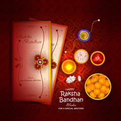 Wall Mural - Rakhi background for Indian festival Raksha bandhan celebration