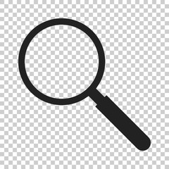 Fototapete - Loupe icon vector. Magnifier in flat style. Search sign concept.