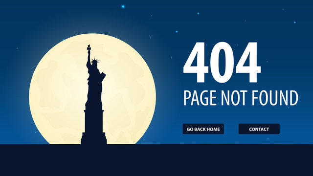 404 Error. Page not found. UI UX template for website. Vector illustration.