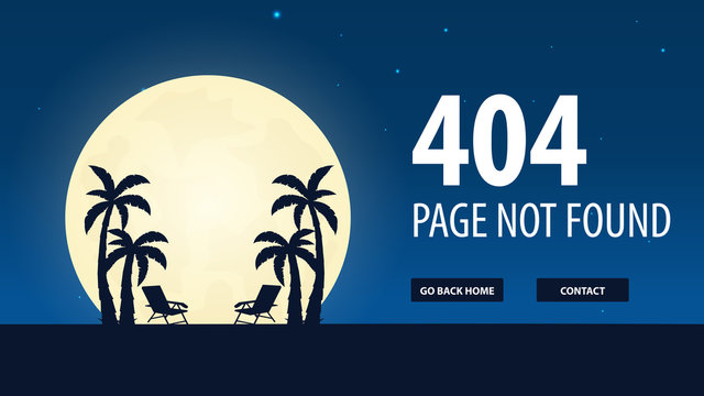 404 Error. Page not found. UI UX template for website. Vector illustration.