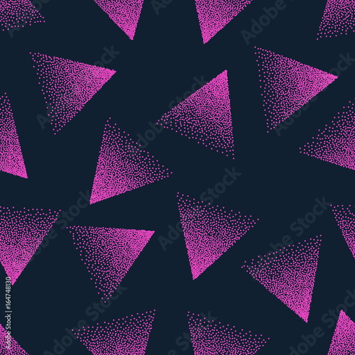 Mata magnetyczna Vector Abstract Stippled Seamless Patterns. Handmade Tileable Geometric Dotted Grunge Background