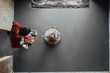 © nikkytok - concrete floor final grinding, top view