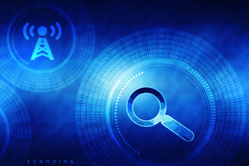 Poster - 2d rendering Search concept - Lens