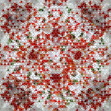 Abstract Colorful Circle Backdrop. Mosaic Red White Round
