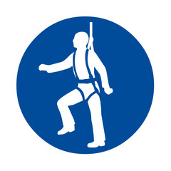 Harness safety sign