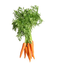 Fresh Carrots Isolated On White