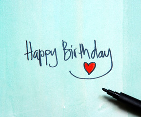Wall Mural - happy birthday message