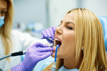 Wall Mural - Woman in Dentist Office