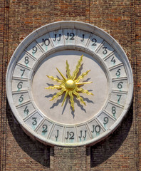 Fototapete - Venice - Old Clock of Greek Orthodox Cathedral of St. George