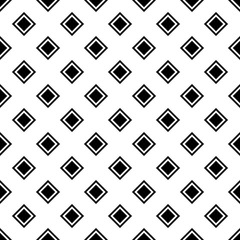 Aufkleber - Abstract geometric monochrome repeating square pattern background - vector graphic from diagonal squares
