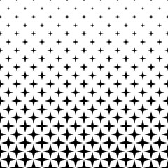 Monochrome star pattern - abstract vector background from geometric shapes