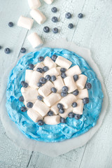 Sticker - Meringue with marshmallows and fresh blueberries