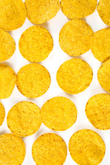 Wall Mural - corn chips isolated on white