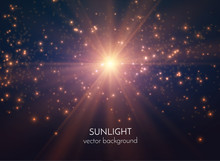Sun Light Vector Background. EPS10
