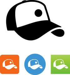 Poster - Baseball Hat Icon - Illustration