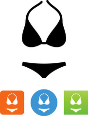 Sticker - Bikini Icon - Illustration