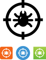 Wall Mural - Bug In Crosshairs Icon - Illustration