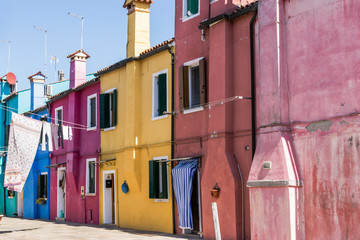 Colored houses in Burano - Venice - Italy