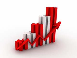 Poster - 3d rendering Stock market online business concept. business Graph
