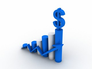 Poster - 3d rendering Stock market online business concept

