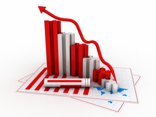 Poster - 3d rendering Stock market online business concept. business Graph
