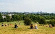 Primrose Hill in London. Spectacular view