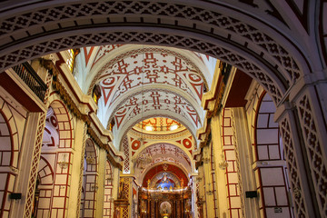 Canvas Print - Interior of Monastery of San Francisco in Lima, Peru