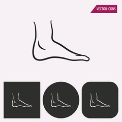 Wall Mural - Foot - vector icon.