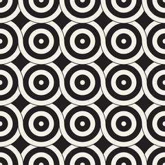  Vector seamless geometric pattern composed with circles and lines. Modern stylish rounded stripes texture. Repeating abstract background