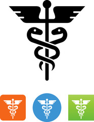 Sticker - Caduceus Icon - Illustration