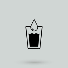 Glass of water icon - Vector