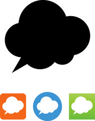 Poster - Cloudy Bubble Icon - Illustration