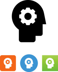 Sticker - Cognitive Thinking Icon - Illustration