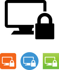 Canvas Print - Computer Security Icon - Illustration