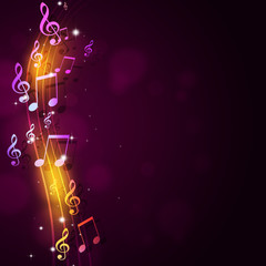 Wall Mural - Musical Notes Background