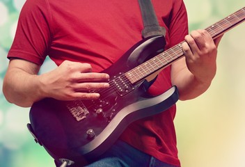 Wall Mural - Man and guitar.