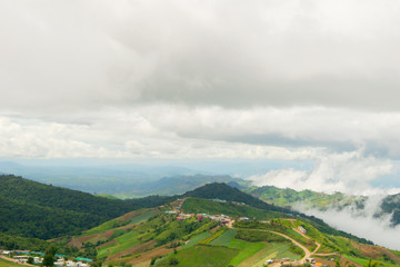 View nature mountain sky and fog phu tubberk thailand